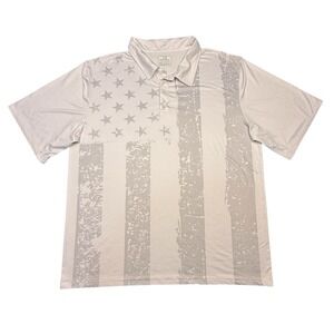 Obnoxious‎ Golf Polo XXL Freedom Gray Flag